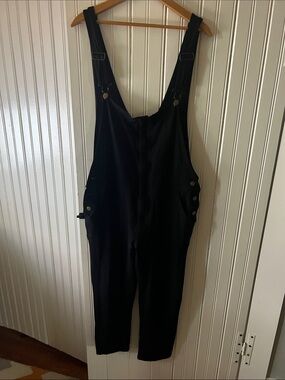 Black Women’s Stretch Overalls - Classic Bib Jumpsuit